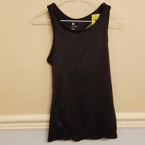 all in motion girl's black racerback tank top nwt